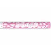 Vystreľovacie konfety 60cm – biele srdiečka