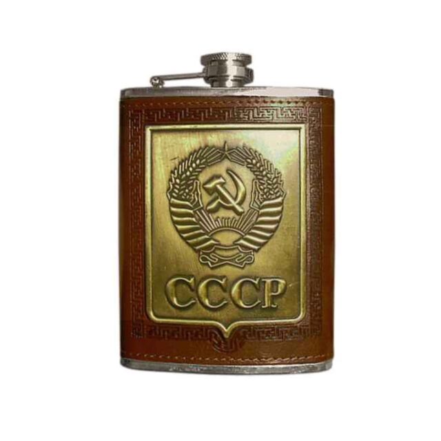 Ploskačka s pohárikmi a lievikom CCCP