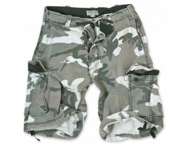 Nohavice krátke SURPLUS TEX Vintage short, sprané – metro