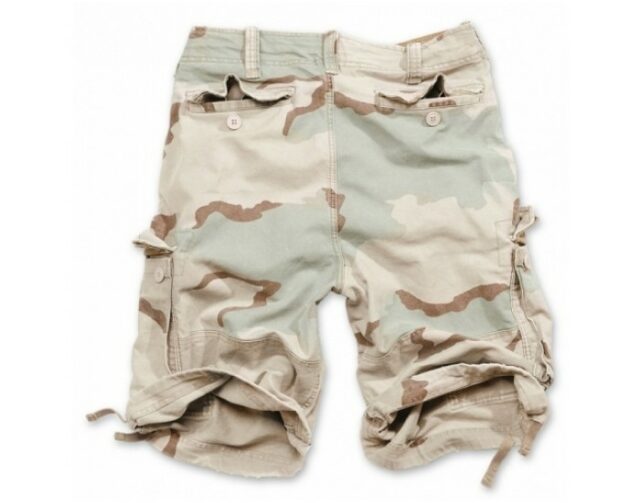 Nohavice krátke SURPLUS TEX Vintage short, sprané – desert