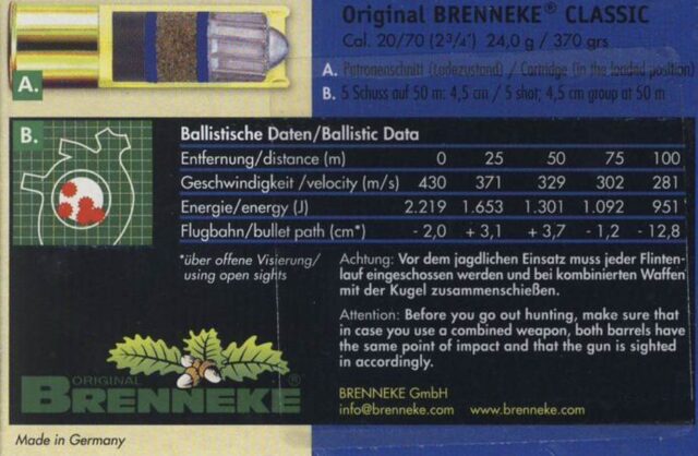 Brenneke Classic 20/70 24,0g, 5ks
