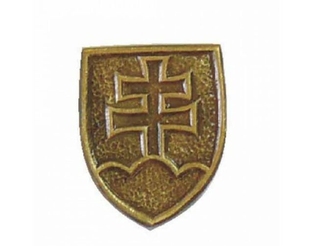 Odznak “SVK erb” stredný 1,2×1,6cm – mosadzný