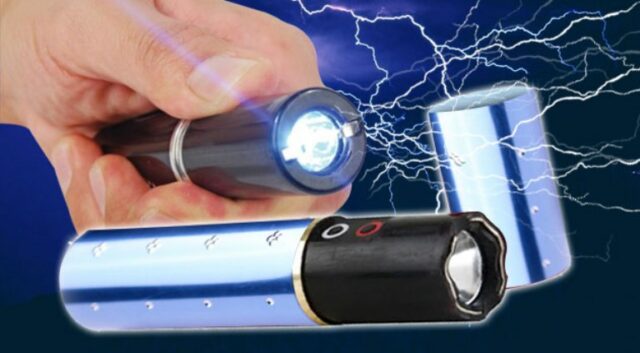 Paralyzér v tvare dámskeho rúžu s LED svietidlom – modrý
