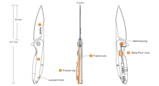 Nôž Ruike P128-SF