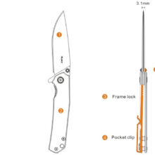 Nôž Ruike P801-SB – čierny