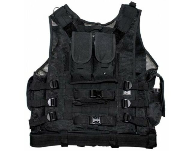 Vesta taktická “U.S.M.C.” s opaskom MFH 04473A – čierna