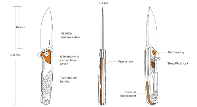 Nôž Ruike M875-TZ