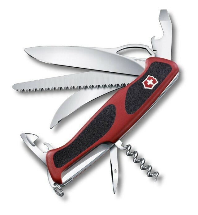 Nôž VICTORINOX 0.9583MC Ranger Grip 57 Hunter – červeno-čierny