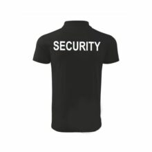 Polokošeľa SECURITY s bielym nápisom - čierna