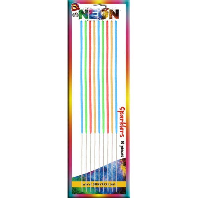 Neonové prskavky 40cm 10ks/bal