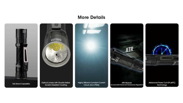 NITECORE EDC33 4000lm LED NiteLab UHi 20 MAX