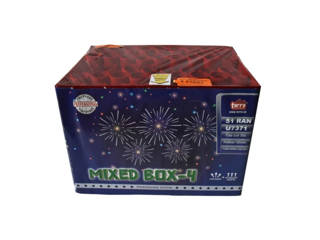 Ohňostroj MIXED BOX IV. (profi séria), 51 rán, kombinovaný s vejárom