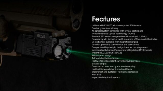 NITECORE NPL25 GL - biele svetlo + zelený laser - Image 19