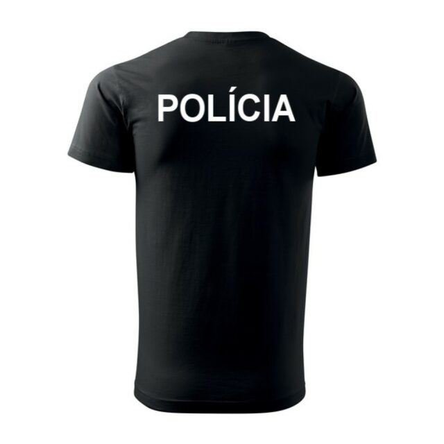 Tričko POLÍCIA - čierne - Image 2