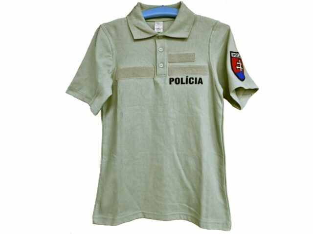 Polokošeľa POLÍCIA – zelená - Image 2