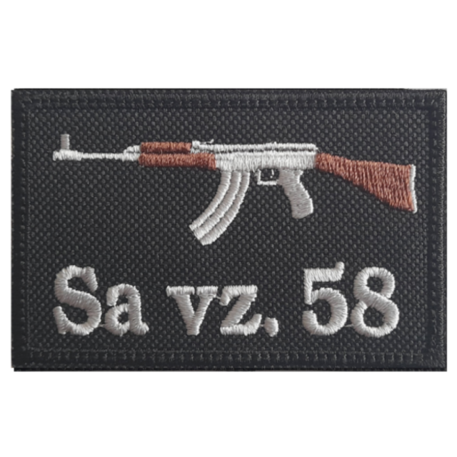 Nášivka Samopal vz.58 8x5cm so suchým zipsom