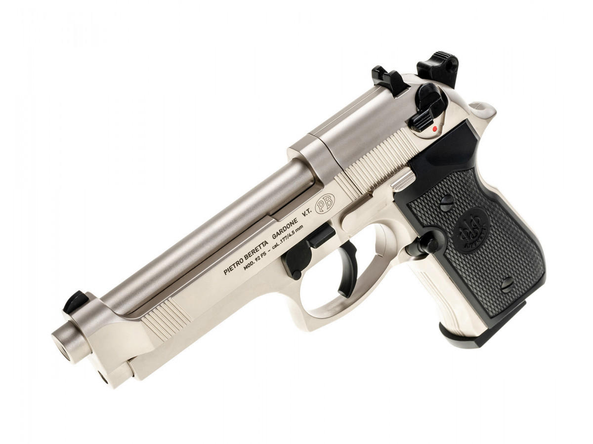 Pištoľ CO2 Beretta M92 FS nickel, kal. 4,5mm diabolo 2 Pištoľ CO2 Beretta M92 FS nickel, kal. 4,5mm diabolo – Obrázok 2