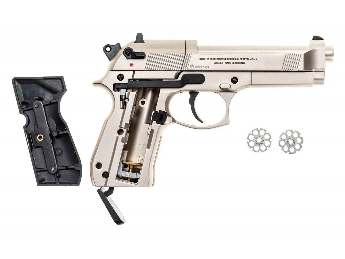 Pištoľ CO2 Beretta M92 FS nickel, kal. 4,5mm diabolo 4 Pištoľ CO2 Beretta M92 FS nickel, kal. 4,5mm diabolo – Obrázok 4